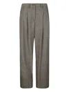 Jejia Katherine Houndstooth Pleated Trousers In Brown