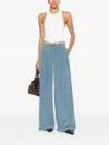 Jejia Katherine Pleated Corduroy Trousers In Blue