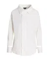 Jejia Asymmetric Cotton Shirt With Button In White