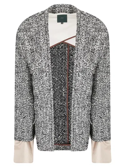 JEJIA OVERSIZED TEXTURED JACKET WITH REMOVABLE CUFFS