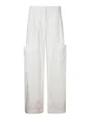 Jejia Wide-leg White Trousers In White