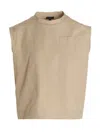 Jejia Sleeveless Blouse With Round Neck In Beige