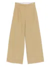 Jejia Pleated-front Wide-leg Trousers In Neutral