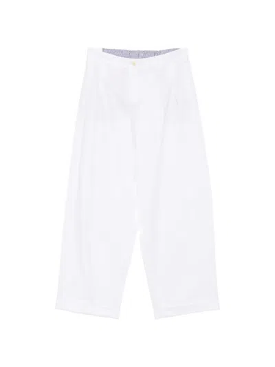 Jejia Pleated Wide-leg Trousers In White