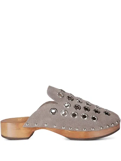 Jejia Rock Mules In Grey