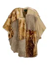 Jejia Romy Fur Cape In Multi