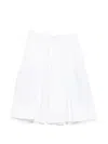 Jejia 라이언 베이비 플리츠 와이드 쇼츠 In White