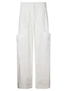 Jejia Wide-leg White Trousers