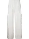 Jejia Wide-leg White Trousers In White