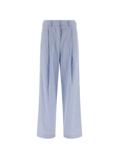 Jejia Sally Striped Trousers In Blue