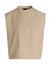 Jejia Sleeveless Blouse With Round Neck In Beige