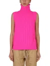 Jejia Sleeveless Turtleneck Sweater In Purple