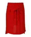 Jejia Strapless Silk Top In Red