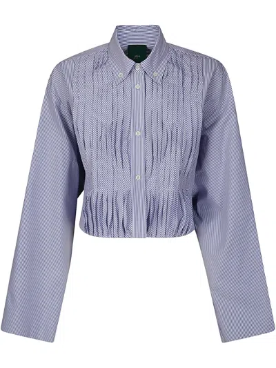 Jejia Striped Poplin Shirt In White