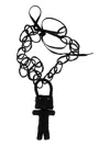 Jejia Tea Beaded-robot Chain Necklace In Black