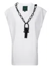 Jejia Tea Robot-chain T-shirt In White
