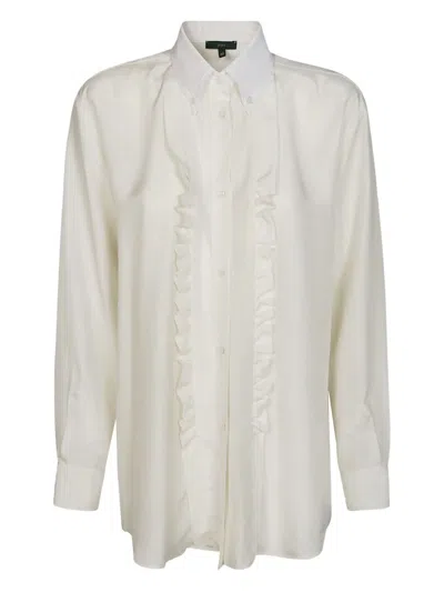 JEJIA THERESE RUFFLED-TRIM SHIRT