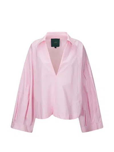 Jejia V-neck Blouse In Pink