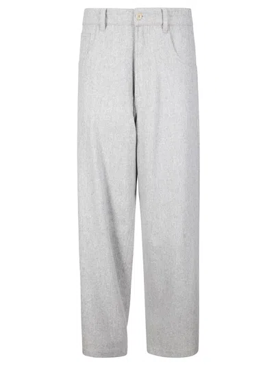 Jejia Wide-leg Lightweight Wool Pants With Minimalist Design In White