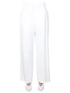Jejia High-waisted Wide-leg Trousers In White