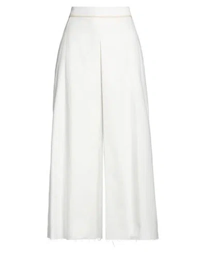 Jejia Woman Denim Skirt Ivory Size 8 Cotton In White