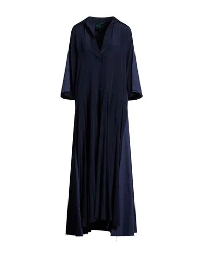 Jejia Woman Maxi Dress Navy Size 4 Silk, Cotton In Blue