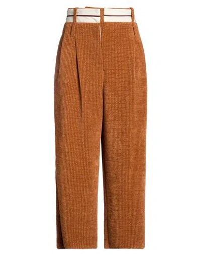 Jejia Woman Pants Tan Size 6 Cotton In Brown