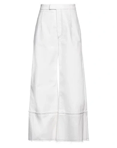 Jejia Woman Pants White Size 4 Cotton