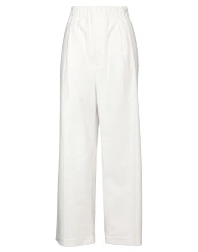 Jejia Woman Pants White Size 6 Cotton