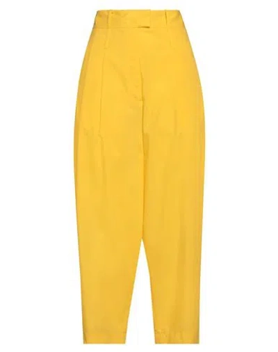 Jejia Woman Pants Yellow Size 4 Polyester, Cotton