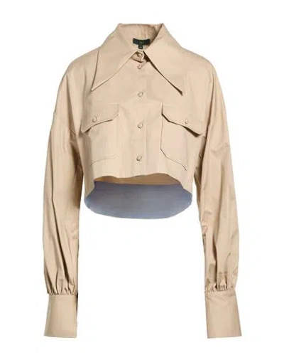 Jejia Woman Shirt Sand Size 4 Cotton In Neutral