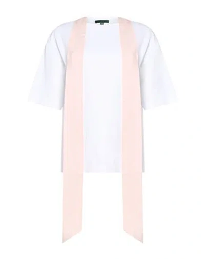 Jejia Woman T-shirt White Size 6 Cotton, Polyester, Elastane, Silk
