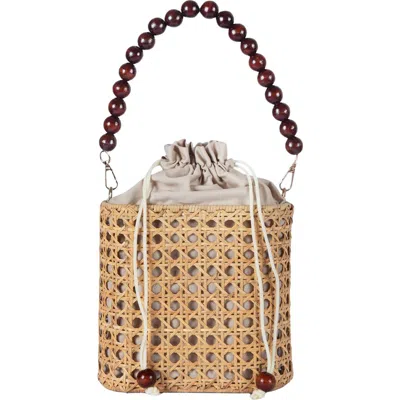Jelavu Amalfee Rattan Shoulder Bag In Brown