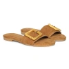 Jelavu Amsterdam Suede Leather Band Slide Sandals In Cognac