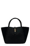 Jelavu Aspen Faux Suede & Faux Shearling Tote In Black