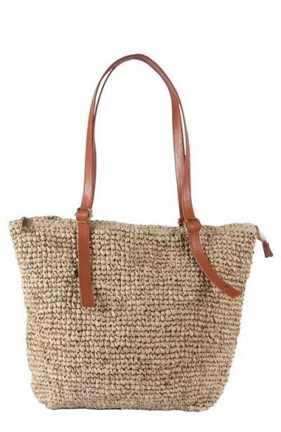 Jelavu Carmela Raffia Tote In Brown