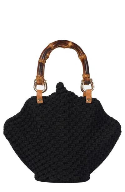 Jelavu Crochet Shell Bag In Black