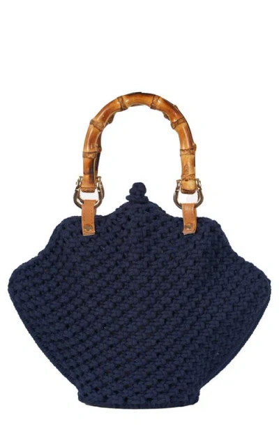 Jelavu Crochet Shell Bag In Blue