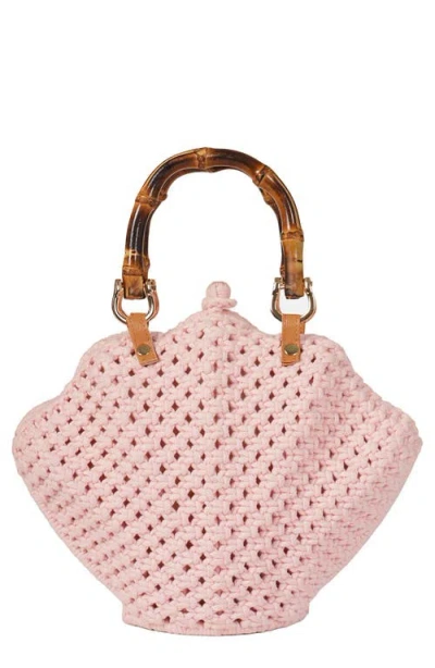 Jelavu Crochet Shell Bag In Pink