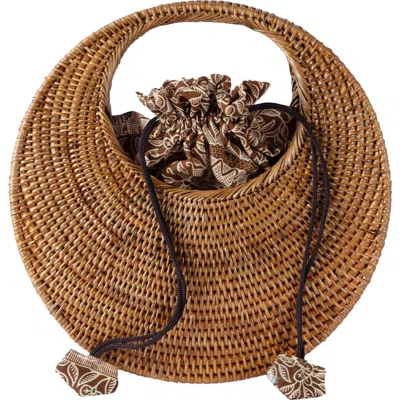 Jelavu Felicita Rattan Shoulder Bag In Brown
