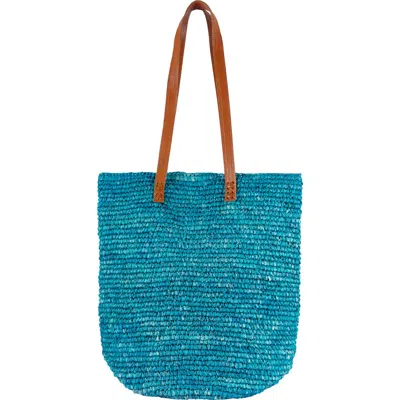 Jelavu Hamptons Raffia Tote In Blue