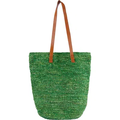 Jelavu Hamptons Raffia Tote In Green
