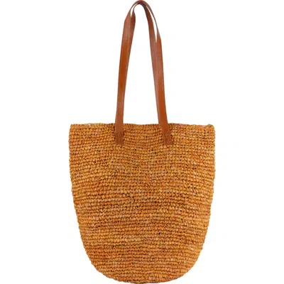 Jelavu Hamptons Raffia Tote In Brown