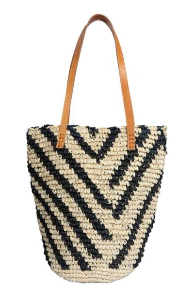 Jelavu Hamptonz Raffia Tote In Black