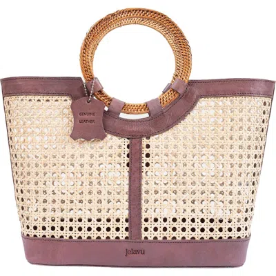 Jelavu Hilton Handwoven Cane Tote Bag In Brown