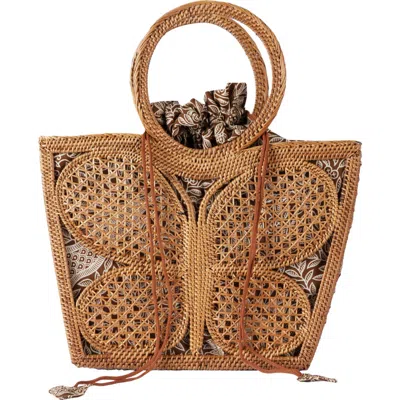 Jelavu Mariana Rattan Tote Bag In White