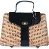 Jelavu Nori Structured Rattan Handbag In Black