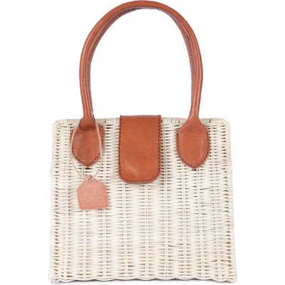 Jelavu Piper Structured Rattan Handbag In Brown