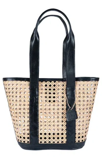 Jelavu Sandi Rattan & Leather Tote Bag