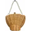 Jelavu Shelly Pearl Crossbody Bag In Light Natural